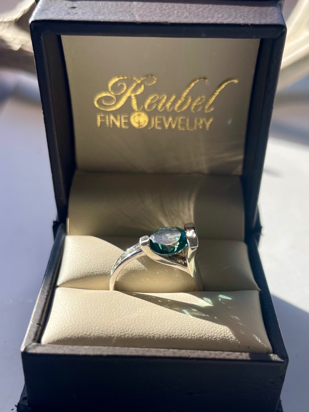 Frank Reubel Caribbean Blue Topaz Ring